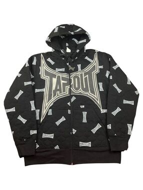 Tapout American Arrogant AOP Y2K Quilted Logo Zip Up Hoodie